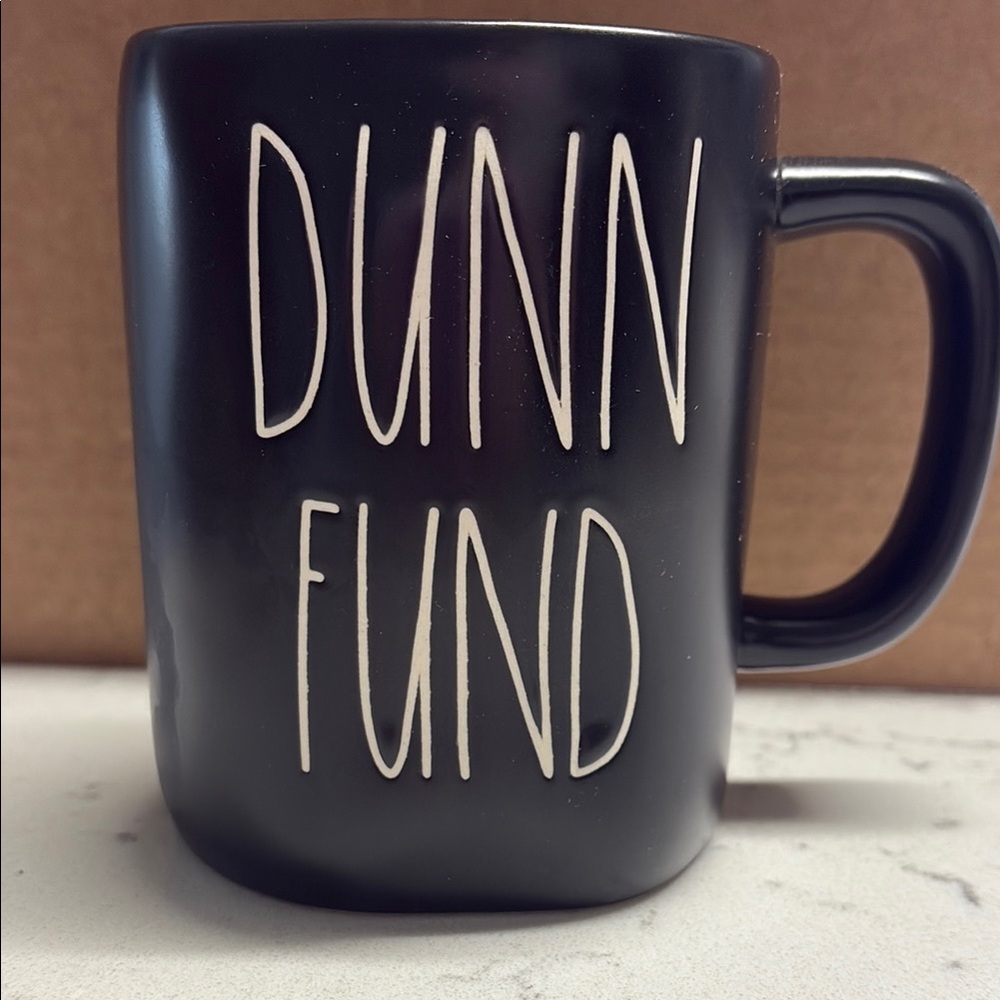 Matte Black Handwritten Ceramic Mug